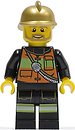 Фото LEGO City Fire Chief - Reflective Stripes with Pockets and Shoulder Strap Gold Fire Helmet (cty0345)