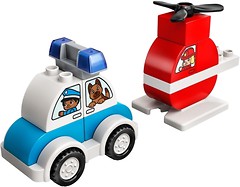 Фото LEGO Duplo Пожарный вертолет и полицейский автомобиль (10957)