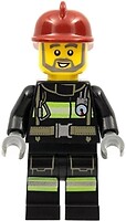 Фото LEGO City Firefighter - Male, Dark Red Fire Helmet (cty0381)