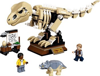 Фото LEGO Jurassic World Скелет тираннозавра на выставке (76940)