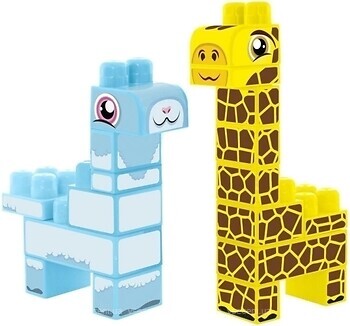 Фото Wader Baby Blocks Жираф и Лама (41500)