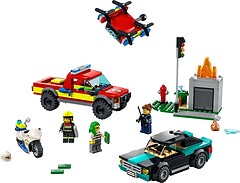 Фото LEGO City Пожарная бригада и полицейская погоня (60319)