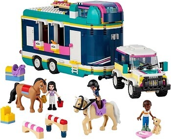 Фото LEGO Friends Трейлер для перевозки конкурсных лошадей (41722)