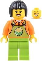 Фото LEGO City Farmer - Female, Black Short Hair (cty1444)
