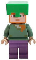 Фото LEGO Minecraft Alex - Bright Green Helmet (min089)