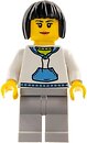 Фото LEGO City Woman - Black Hair, White Hoodie (hol193)
