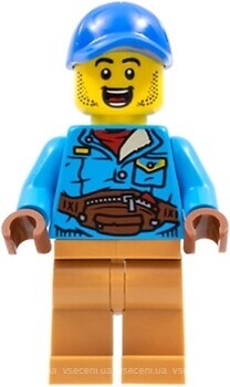 Фото LEGO City Man - Blue Cap, Dark Azure Jacket (hol263)