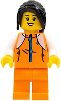 Фото LEGO City Woman - Orange Tracksuit, Long Black Hair (hol266)
