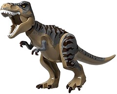 Фото LEGO Jurassic World Tyrannosaurus rex with Dark Bluish Gray Back and Dark Brown Markings/Dark Tan (trex08)