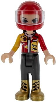 Фото LEGO Friends Vicky - Red and Yellow Racing Jacket, Helmet (frnd278)