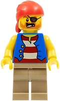 Фото LEGO City Pirate Man - Striped Red and White Shirt, Blue Vest (twn332)