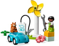 Фото LEGO Duplo Ветровая турбина и электромобиль (10985)