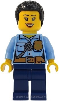 Фото LEGO City Police Officer - Female, Short Black Curly Hair (cty1381)