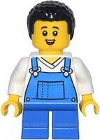Фото LEGO City Farmer - Boy, Blue Overalls over V-Neck Shirt (cty1443)