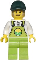 Фото LEGO City Farmer Horace - Lime Overalls over White Shirt (cty1438)