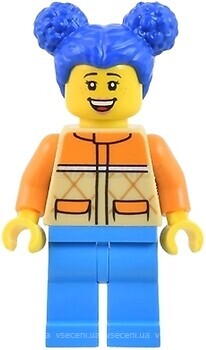 Фото LEGO City Woman - Dark Azure Legs, Blue Pigtails, Freckles (cty1439)