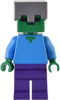 Фото LEGO Minecraft Zombie - Flat Silver Helmet (min131)