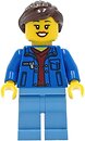 Фото LEGO City Woman - Blue Jacket over Dark Red V-Neck Sweater (twn409)