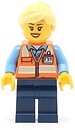 Фото LEGO City Train Worker - Female, Orange Safety Vest with Badge (trn245)