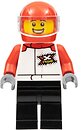 Фото LEGO City Motorcycle Driver - Male, Red Helmet, Black Legs (cty1419)