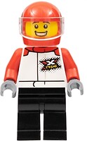 Фото LEGO City Motorcycle Driver - Male, Red Helmet, Black Legs (cty1419)