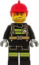 Фото LEGO City Firefighter - Stubble Beard, Red Helmet (cty0951)