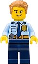 Фото LEGO City Police Officer - Male, Shirt with Dark Blue Tie and Gold Badge (cty1158)