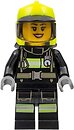 Фото LEGO City Firefighter - Female, Neon Yellow Fire Helmet (cty1357)