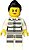 Фото LEGO City Jail Prisoner 50382 - Female, Peach Lips, Black Ponytail (cty0979)