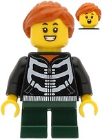 Фото LEGO City Girl - Black Hoodie with Skeleton Torso (hol207)