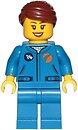 Фото LEGO City Astronaut - Female, Blue Jumpsuit, Reddish Brown Hair (cty1036)