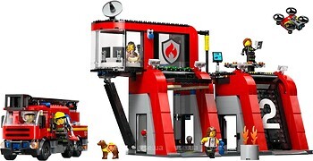 Фото LEGO City Пожарное депо с пожарной машиной (60414)