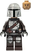 Фото LEGO Star Wars The Mandalorian / Din Djarin / 'Mando' - Silver Beskar Armor, Jet Pack, Helmet with Top Lines (sw1258)