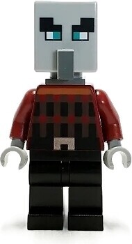 Фото LEGO Minecraft Pillager - Black Legs, Dark Bluish Gray Neck Bracket (min079)