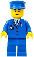 Фото LEGO City Pilot - Male, Blue 3 Button Jacket and Tie (air046a)