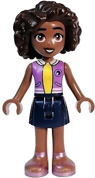 Фото LEGO Friends Aliya - Medium Lavender Vest, Dark Blue Skirt (frnd586)