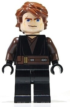 Фото LEGO Star Wars Anakin Skywalker - Large Eyes, Dark Brown Arms (sw0317)