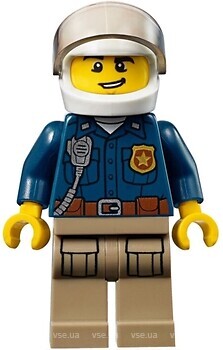 Фото LEGO City Policeman - Male, White Helmet and Smirk (cty0868)