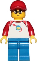 Фото LEGO City Man - Classic Space Shirt with Red Sleeves, Blue Legs, Red Cap (trn247)
