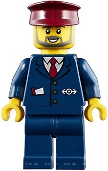 Фото LEGO City Train Driver - Dark Blue Suit with Train Logo (trn248)
