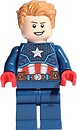 Фото LEGO Super Heroes Captain America - Dark Blue Suit, Red Hands, Hair (sh741)