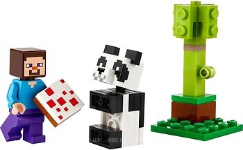 Фото LEGO Minecraft Стив и детеныш панды (30672)