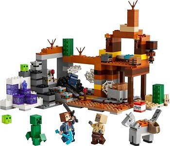 Фото LEGO Minecraft Заброшенная шахта в бесплодных землях (21263)