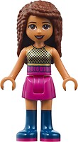 Фото LEGO Friends Andrea - Dark Pink Skirt, Black Top with Gold Mesh (frnd296)