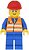 Фото LEGO City Railway Worker - Male, Blue Legs, Gray Frame Glasses, Red Construction Helmet (trn226)