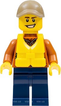 Фото LEGO City Jungle Explorer - Male, Life Jacket Center Buckle, Big Smile (cty0816)