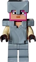 Фото LEGO Minecraft Knight - Flat Silver Legs, Helmet, and Armor (min146)