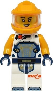 Фото LEGO City Astronaut - Female, White Spacesuit, Bright Light Orange Helmet (cty1762)