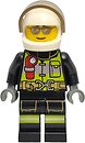 Фото LEGO City Firefighter - Reflective Stripes, White Helmet (cty0972)