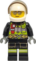 Фото LEGO City Firefighter - Reflective Stripes, White Helmet (cty0972)